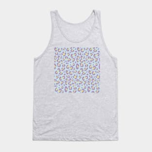 Light Blue Geometric Leopard Print Tank Top